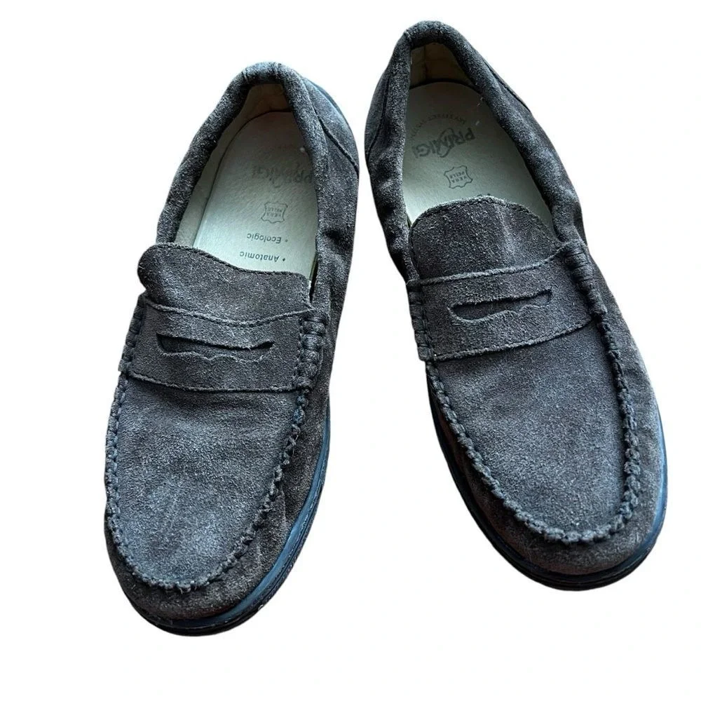 Primigi Penny Loafers Shoes Boys‎ size 38 US 5.5-6 Slip-On Suede Comfort Brown